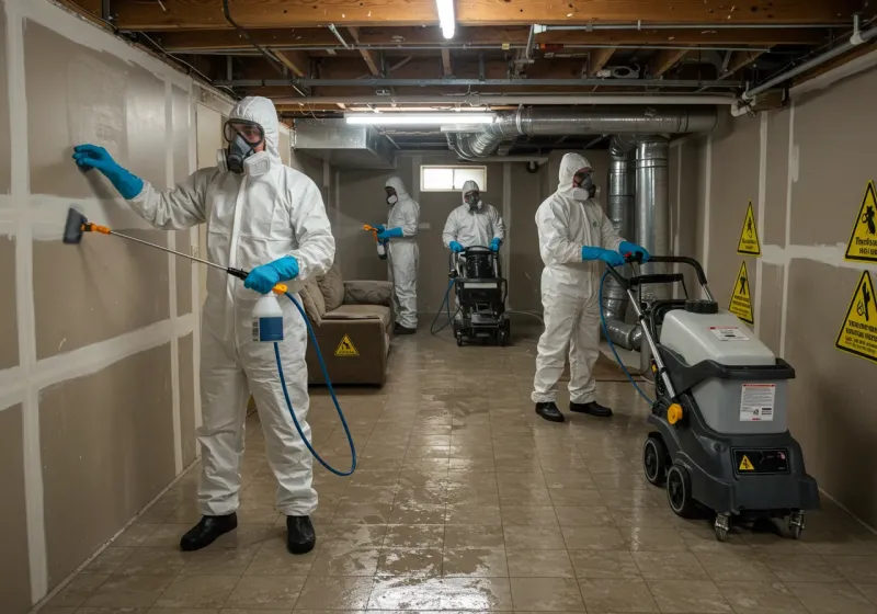 Basement Moisture Removal and Structural Drying process in Tyler County, WV
